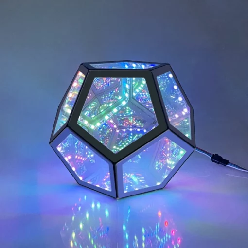 Infinity Dodecahedron Renkli Sanat Işık