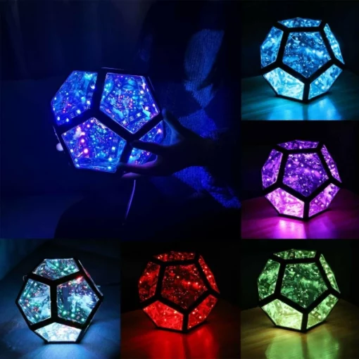 Tanpa wates Dodecahedron Warna Art Light