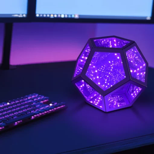 Infinity Dodecahedron Rengê Hunerê Ronahî