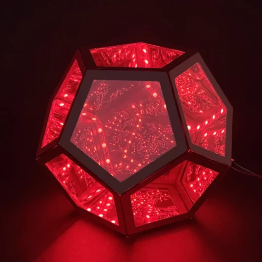 Cahaya Seni Warna Dodecahedron Infiniti