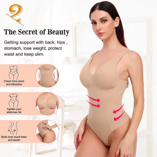 Belly Control Waist & Breast Shaper Cami Bodysuit - Keapje hjoed Krij 55%  koarting