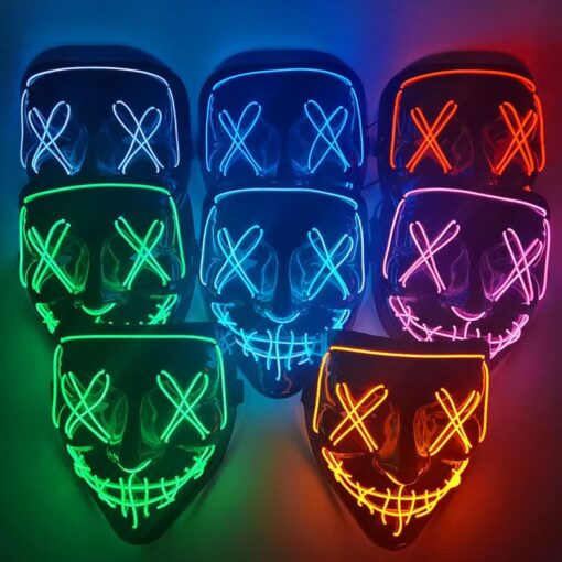 Gloeiende LED Poppy Maskers