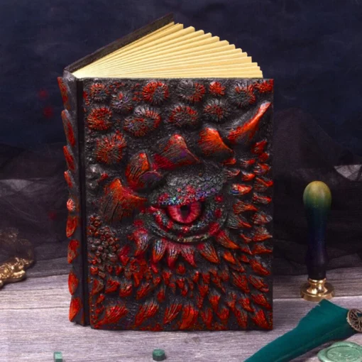 Декорация на книга с дракон за Хелоуин