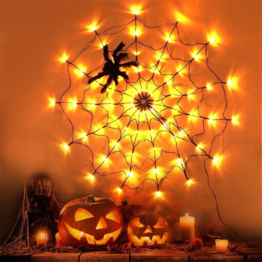 Halloween LED Spider Web Lights