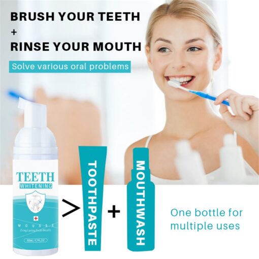 Intensyvaus dėmių šalinimo dantų pastos valymo putos