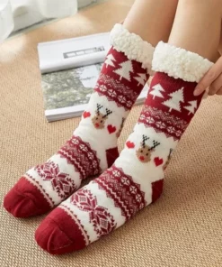 Anti-Slip Cozy Cabin Socks