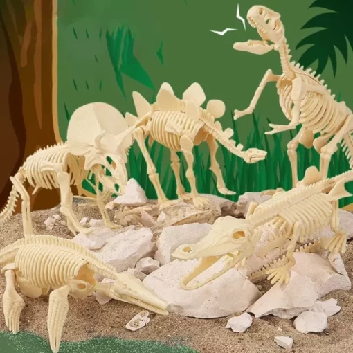 Prispel komplet za kopanje fosilov dinozavrov
