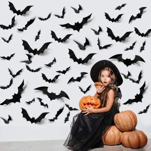 برچسب دیواری خفاش هالووین خانه خالی از سکنه