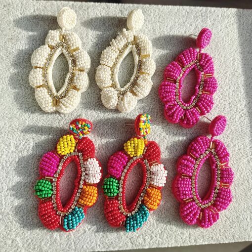 Native American Style Seed Bead Earrings