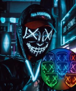 Glowing LED Poppy Masks
