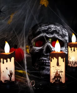 Halloween Flameless Pumpkin Candle Holder