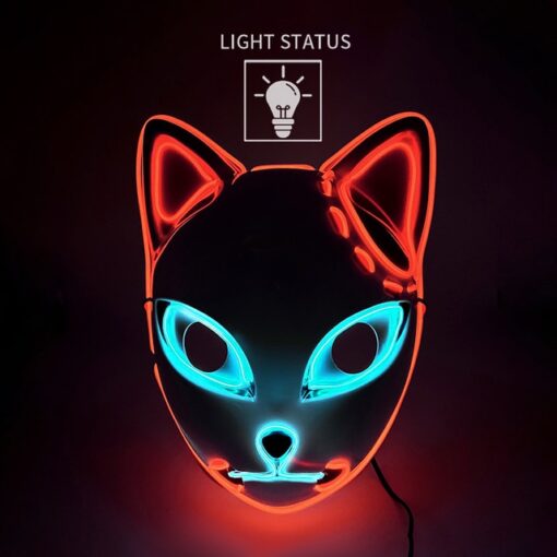 Светящаяся линия светодиодная маска для лица кошки