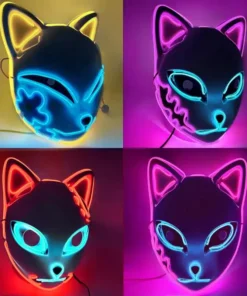 Luminous Line LED Cat Face Mask