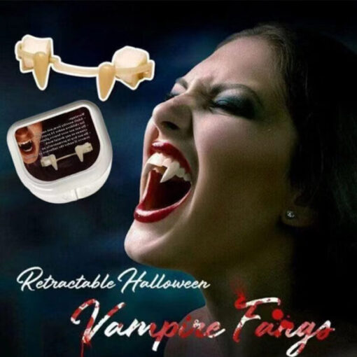 Taring Vampir Halloween yang Dapat Ditarik