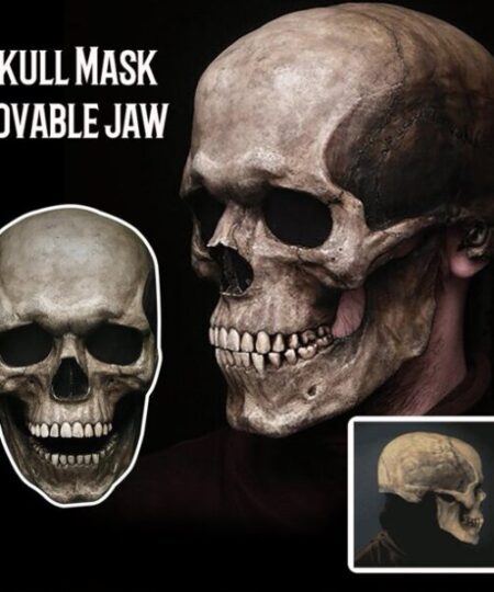 Halloween Skull Mask With Movable Jaw