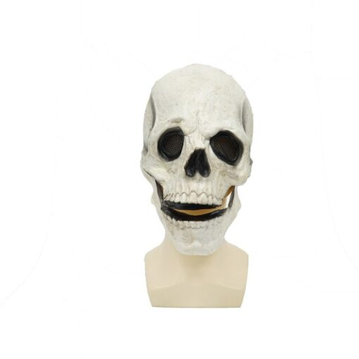 Šiurpi Helovino žmogaus kaukolės kaukė