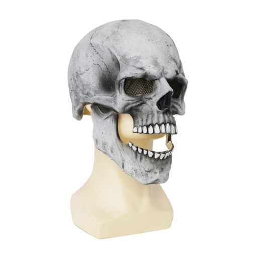 Strašidelná halloweenska maska ​​ľudskej lebky