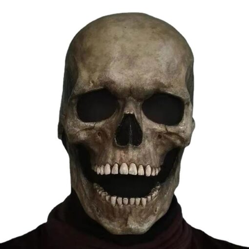 Ürpertici Cadılar Bayramı İnsan Kafatası Maskesi