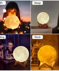 LED 3D Moon Night Light Lamp
