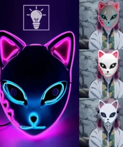 Luminous Line LED Cat Face Mask