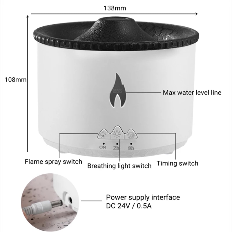 Volcano Aromatherapy Essential Oil Humidifier - Image 6