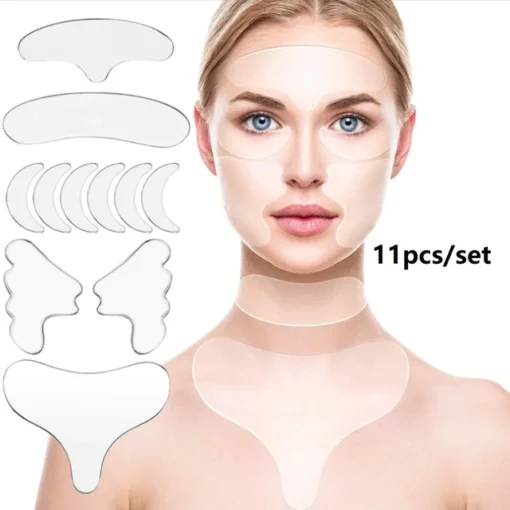 ပြန်သုံးနိုင်သော Silicone Anti-wrinkle Face Patch
