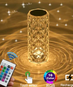 Touching Control Rose Acrylic Lamp