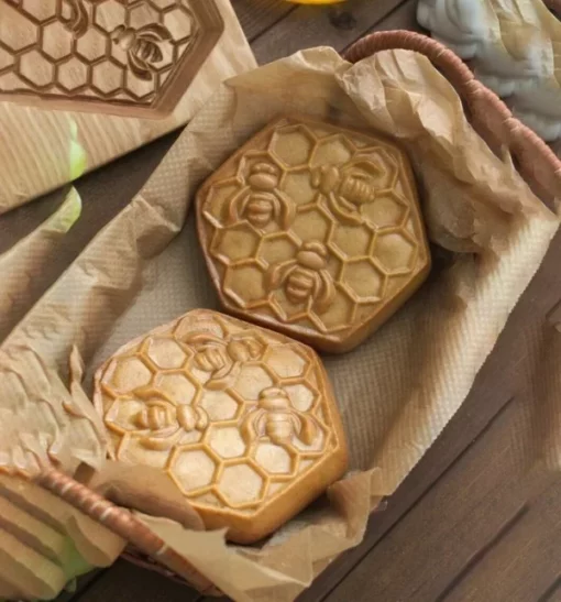 Rezač za kolačiće s drvenim uzorkom