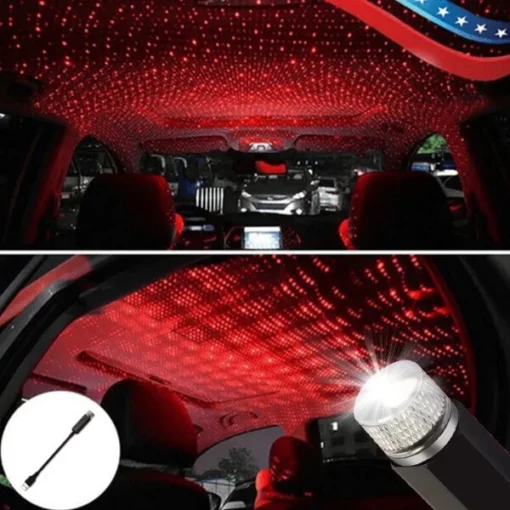 Projector d'estrella de cotxe amb llum USB