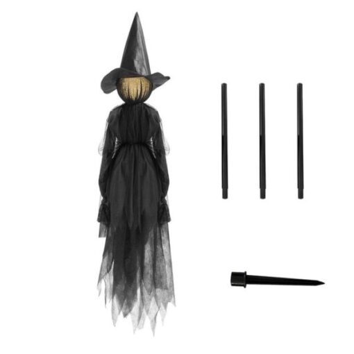 Pagkontrol sa Tingog sa Halloween Witch Dekorasyon nga Kahayag Set