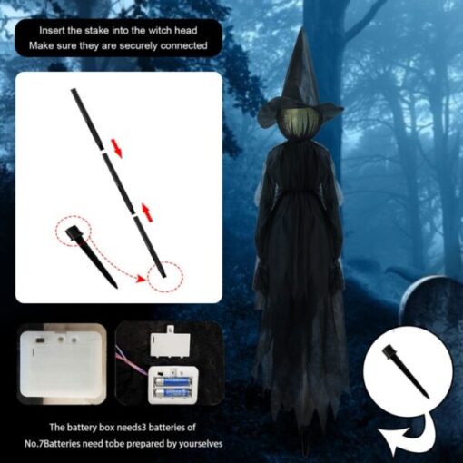 Bộ đèn trang trí phù thủy Halloween điều khiển bằng giọng nói