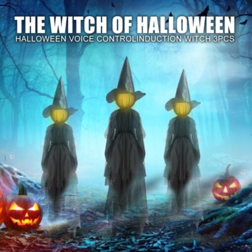 Súprava svetiel Halloweenskej čarodejnice na ovládanie hlasom
