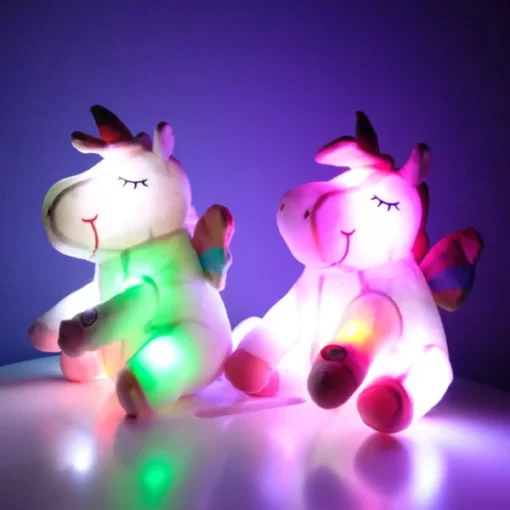 Çoxrəngli Light Up Unicorn Peluş Oyuncaq
