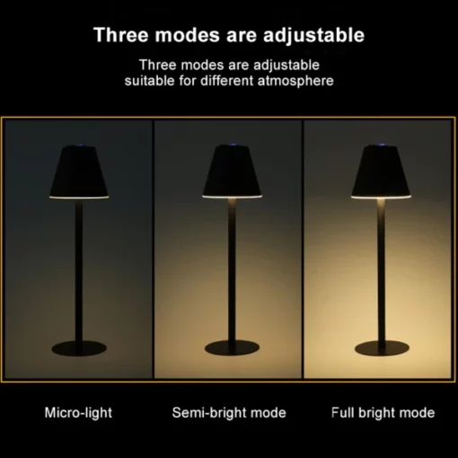 3 lystilstande Nordic genopladelig lampe