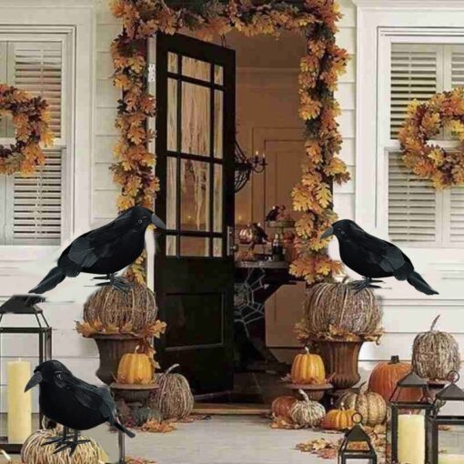 Black Crow Halloween Home Dekor