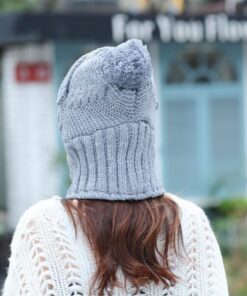 2-in-1 Mask Scarf Knitted Hat