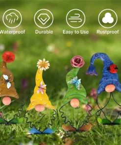 Metal Gnome Yard Sign