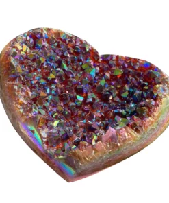 Heart Shaped Rainbow Crystal Cluster