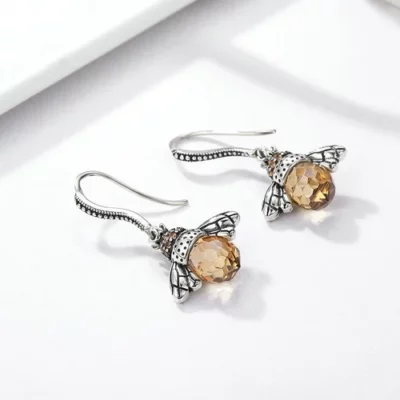 Queen Bee Crystal Drop Earrings