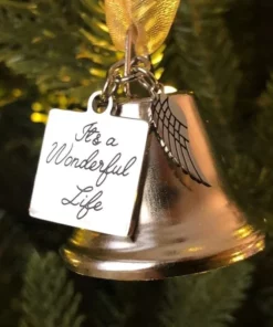Christmas ornaments angel wings bell-memorial