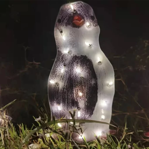Светеща коледна украса пингвин