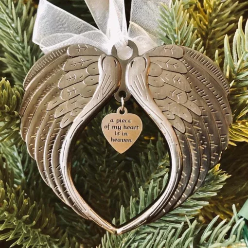 Коледни орнаменти ангелски крила камбана-спомен