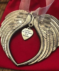 Christmas ornaments angel wings bell-memorial