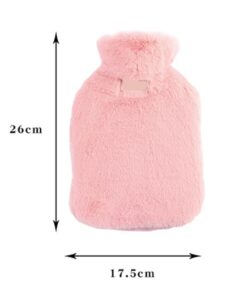 Hot Water Bottle with Soft Fur Cover