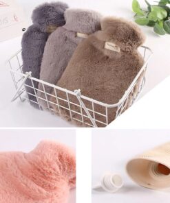 Hot Water Bottle with Soft Fur Cover