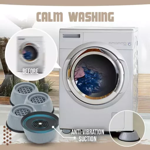 Coussinets anti-vibrations pour machine à laver, 4 pcs laveuse et sécheuse  Chocs et coussinets de pied anti-bruit