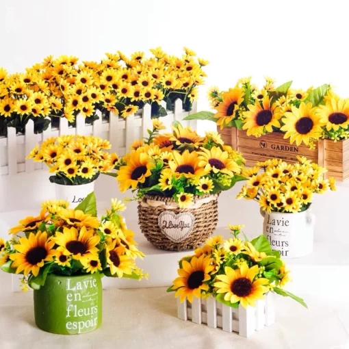 Sonnenblume-Schlafzimmer-Gelb mit Blumen