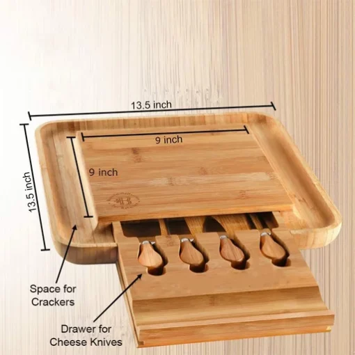 مجموعة أدوات المائدة والسكاكين المصنوعة من خشب البامبو
