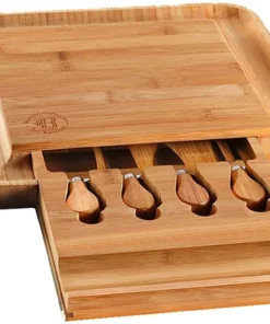 Bamboo Cheese Board and Cutlery Set