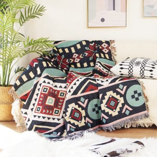 Винтидж тиквено одеяло за диван